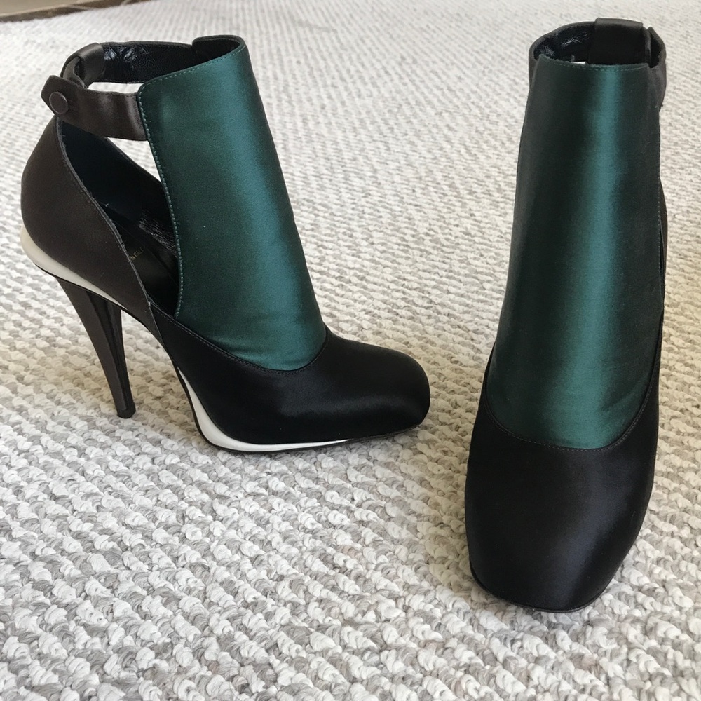 Fendi satin booties Fall 2012
